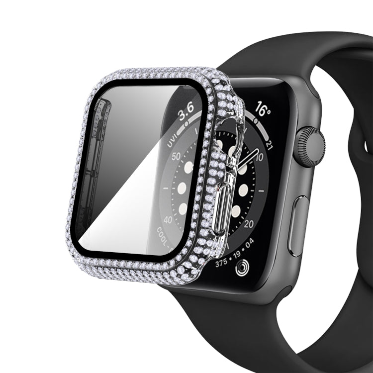Diamond PC + Tempered Glass Watch Case For Apple Watch Series 3&2&1 42mm