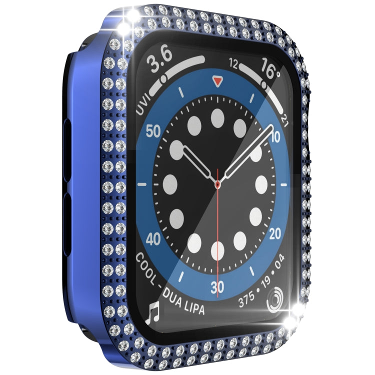 Double-Row Diamond PC+Tempered Glass Watch Case For Apple Watch Series 3&2&1 38mm