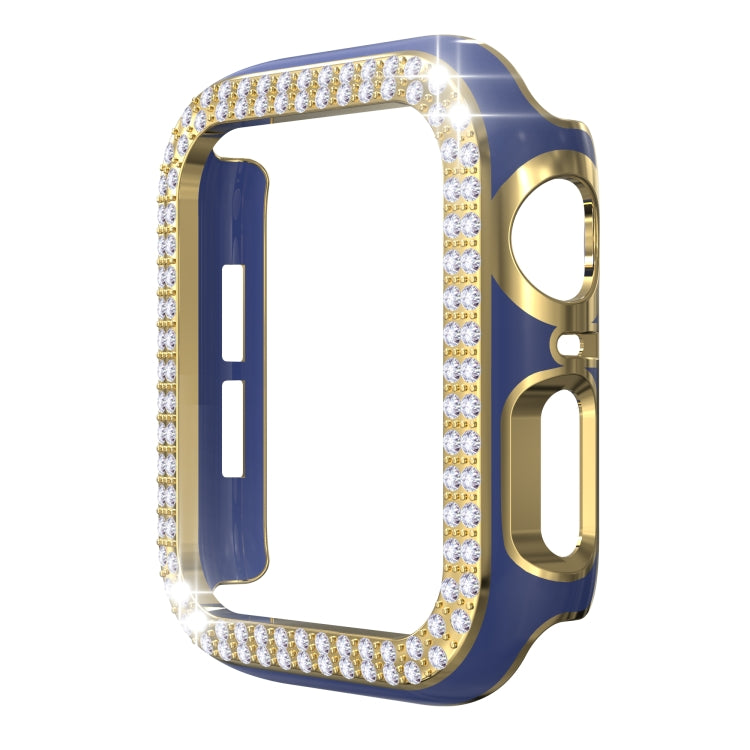 Double-Row Diamond Two-color Electroplating PC Watch Case For Apple Watch Series 3&2&1 38mm