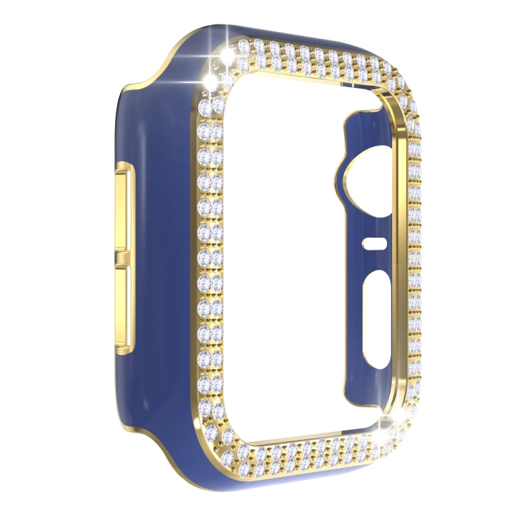 Double-Row Diamond Two-color Electroplating PC Watch Case For Apple Watch Series 3&2&1 38mm