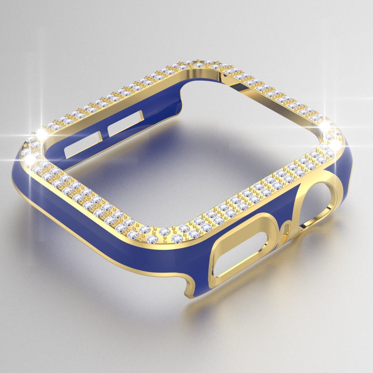 Double-Row Diamond Two-color Electroplating PC Watch Case For Apple Watch Series 3&2&1 38mm