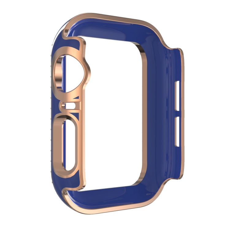 Double-Row Diamond Two-color Electroplating PC Watch Case For Apple Watch Series 3&2&1 38mm