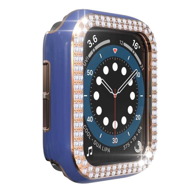 Double-Row Diamond Two-color Electroplating PC Watch Case For Apple Watch Series 3&2&1 38mm