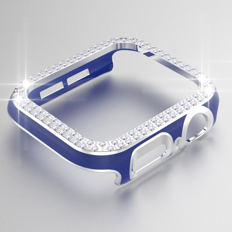 Double-Row Diamond Two-color Electroplating PC Watch Case For Apple Watch Series 3&2&1 38mm