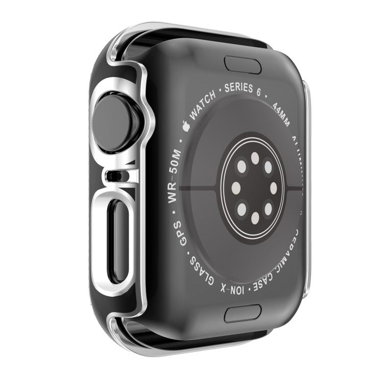 Double-Row Diamond Two-color Electroplating PC Watch Case For Apple Watch Series 3&2&1 38mm