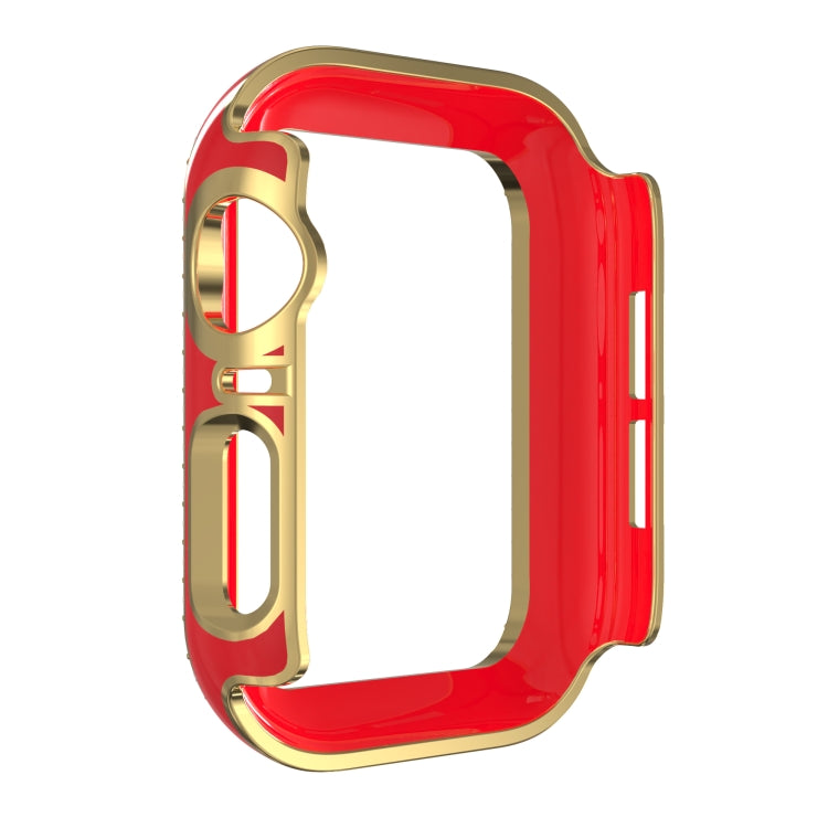 Double-Row Diamond Two-color Electroplating PC Watch Case For Apple Watch Series 3&2&1 38mm
