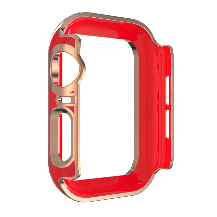 Double-Row Diamond Two-color Electroplating PC Watch Case For Apple Watch Series 3&2&1 38mm