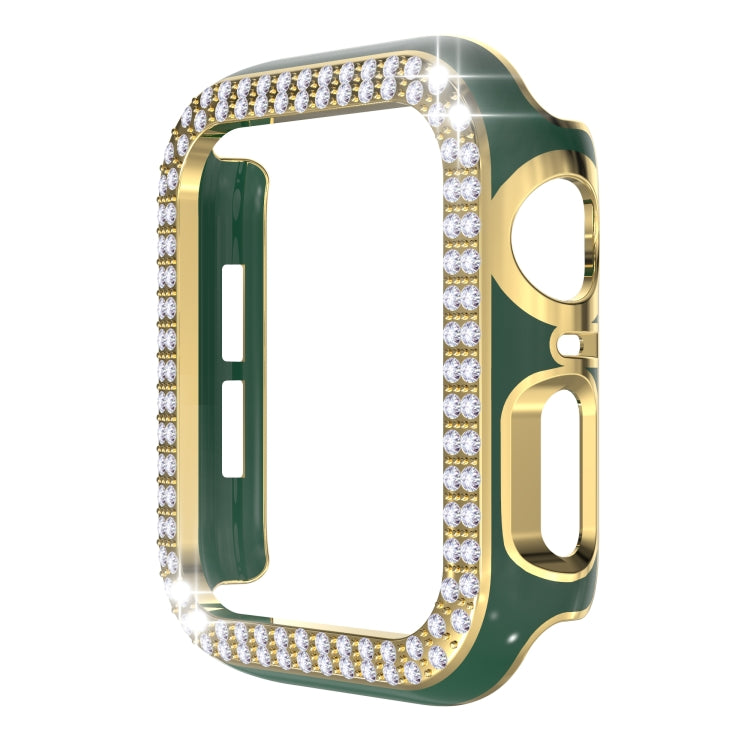 Double-Row Diamond Two-color Electroplating PC Watch Case For Apple Watch Series 3&2&1 38mm