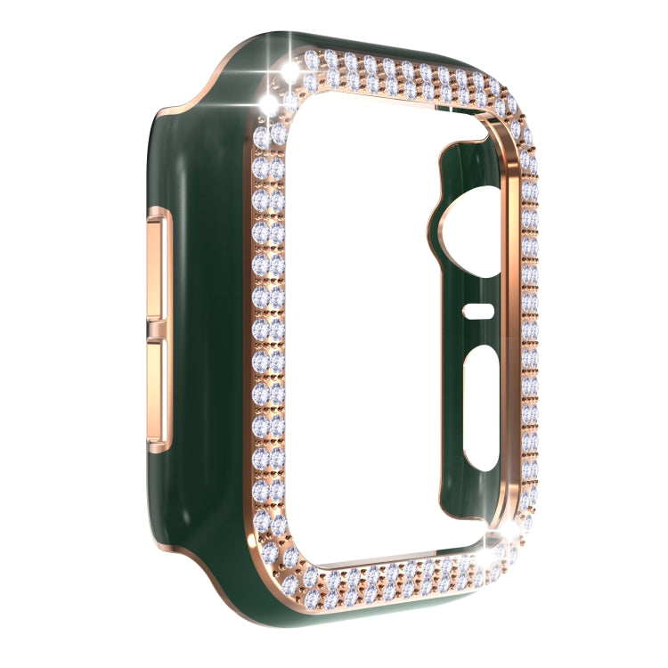 Double-Row Diamond Two-color Electroplating PC Watch Case For Apple Watch Series 3&2&1 38mm