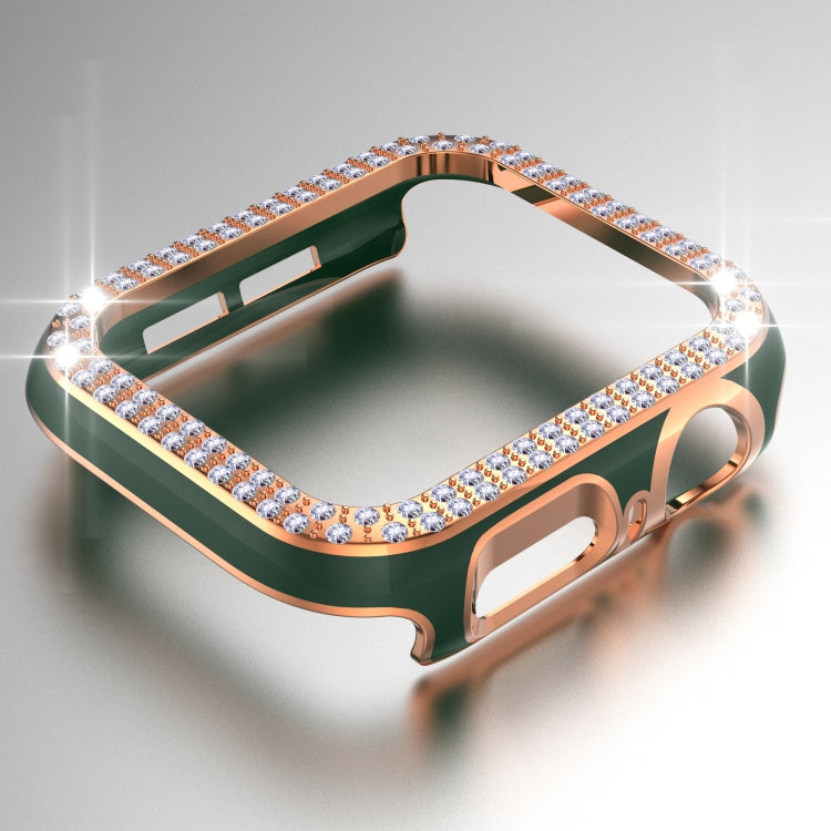Double-Row Diamond Two-color Electroplating PC Watch Case For Apple Watch Series 3&2&1 38mm