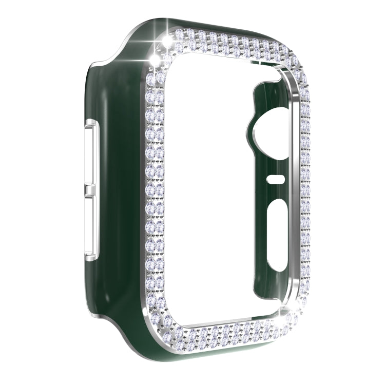 Double-Row Diamond Two-color Electroplating PC Watch Case For Apple Watch Series 3&2&1 38mm