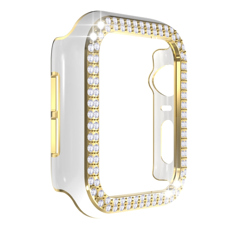 Double-Row Diamond Two-color Electroplating PC Watch Case For Apple Watch Series 3&2&1 42mm