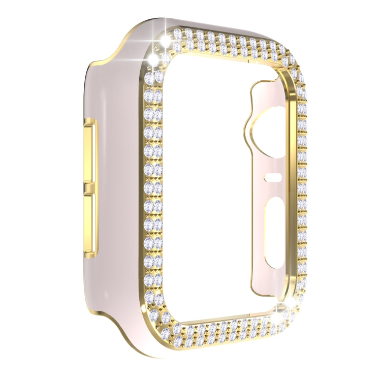 Double-Row Diamond Two-color Electroplating PC Watch Case For Apple Watch Series 3&2&1 42mm