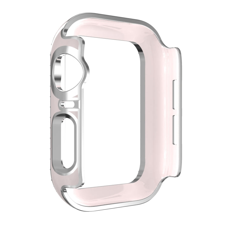 Double-Row Diamond Two-color Electroplating PC Watch Case For Apple Watch Series 3&2&1 42mm