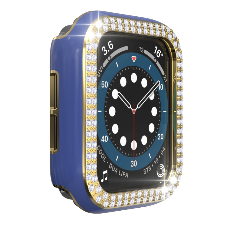 Double-Row Diamond Two-color Electroplating PC Watch Case For Apple Watch Series 3&2&1 42mm