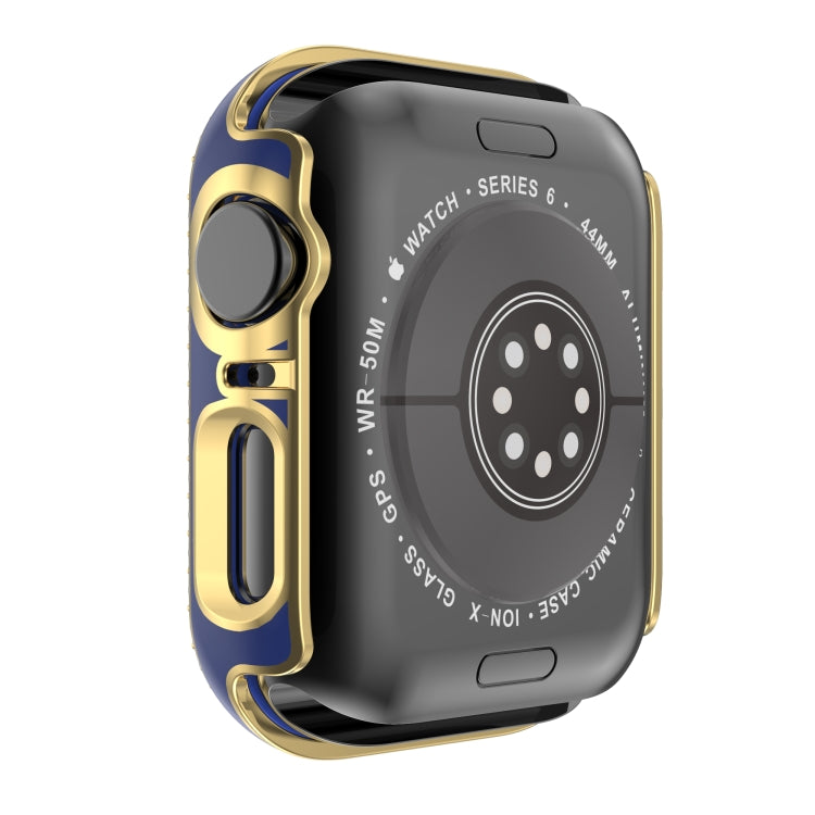 Double-Row Diamond Two-color Electroplating PC Watch Case For Apple Watch Series 3&2&1 42mm