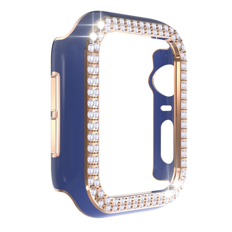 Double-Row Diamond Two-color Electroplating PC Watch Case For Apple Watch Series 3&2&1 42mm