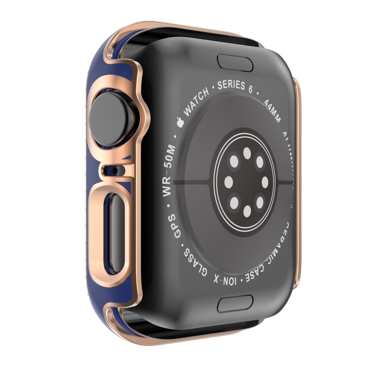 Double-Row Diamond Two-color Electroplating PC Watch Case For Apple Watch Series 3&2&1 42mm