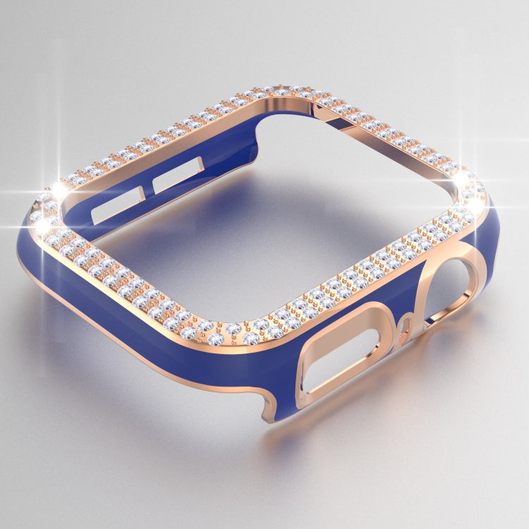 Double-Row Diamond Two-color Electroplating PC Watch Case For Apple Watch Series 3&2&1 42mm