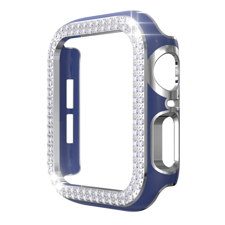 Double-Row Diamond Two-color Electroplating PC Watch Case For Apple Watch Series 3&2&1 42mm