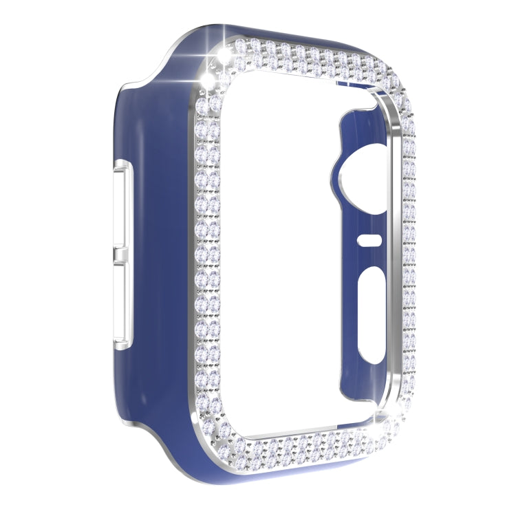 Double-Row Diamond Two-color Electroplating PC Watch Case For Apple Watch Series 3&2&1 42mm