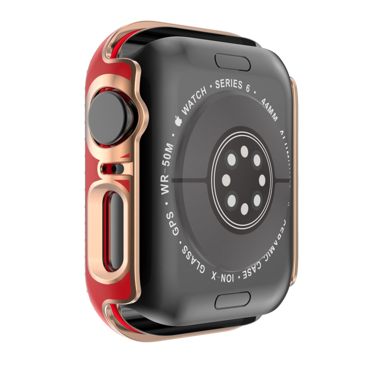Double-Row Diamond Two-color Electroplating PC Watch Case For Apple Watch Series 3&2&1 42mm