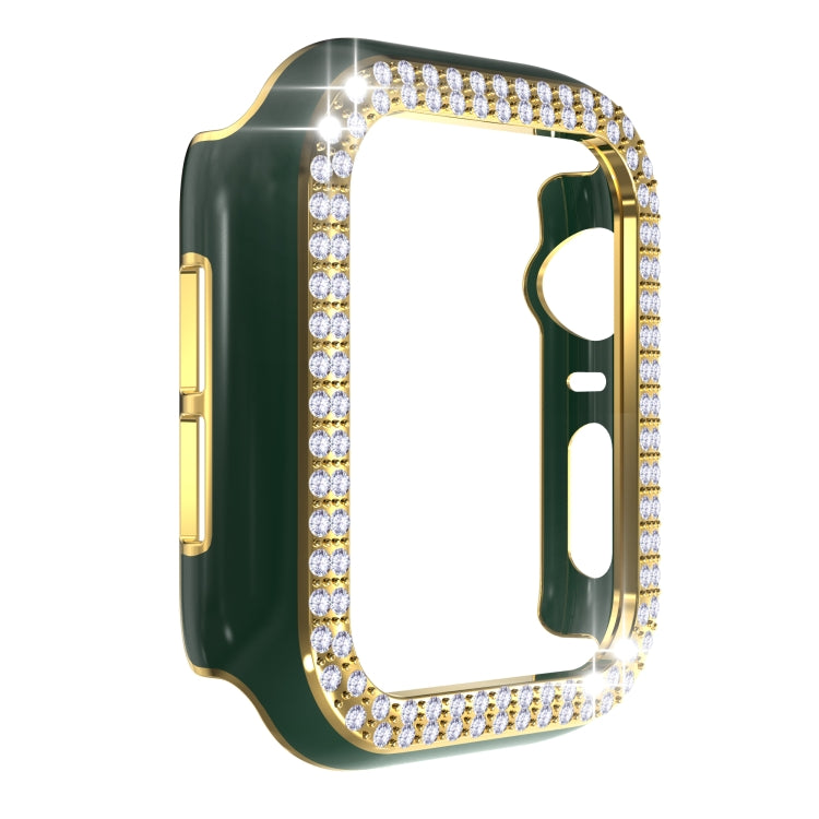 Double-Row Diamond Two-color Electroplating PC Watch Case For Apple Watch Series 3&2&1 42mm