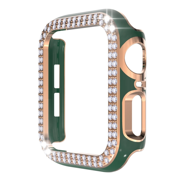 Double-Row Diamond Two-color Electroplating PC Watch Case For Apple Watch Series 3&2&1 42mm