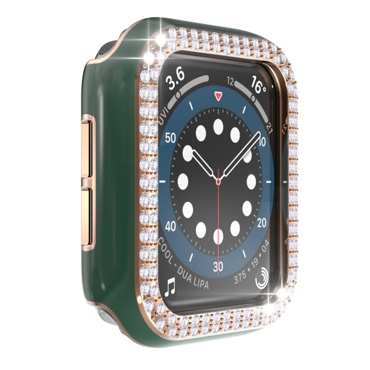 Double-Row Diamond Two-color Electroplating PC Watch Case For Apple Watch Series 3&2&1 42mm