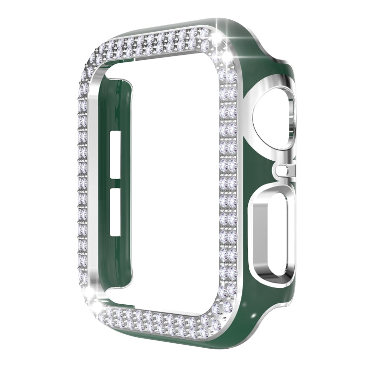 Double-Row Diamond Two-color Electroplating PC Watch Case For Apple Watch Series 3&2&1 42mm