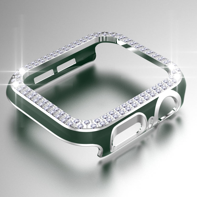 Double-Row Diamond Two-color Electroplating PC Watch Case For Apple Watch Series 3&2&1 42mm