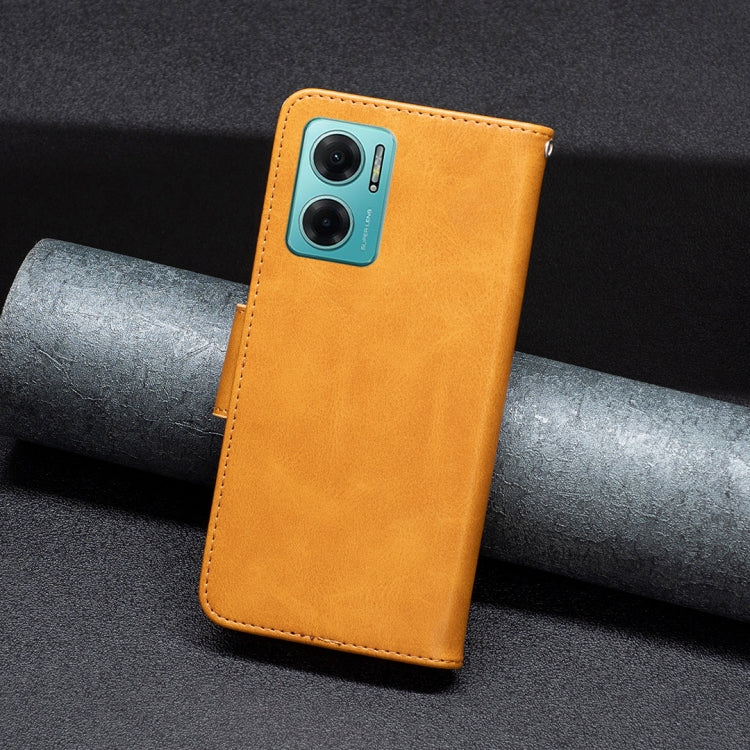 For Xiaomi Redmi 10 5G / Note 11E Lambskin Texture Pure Color Leather Phone Case