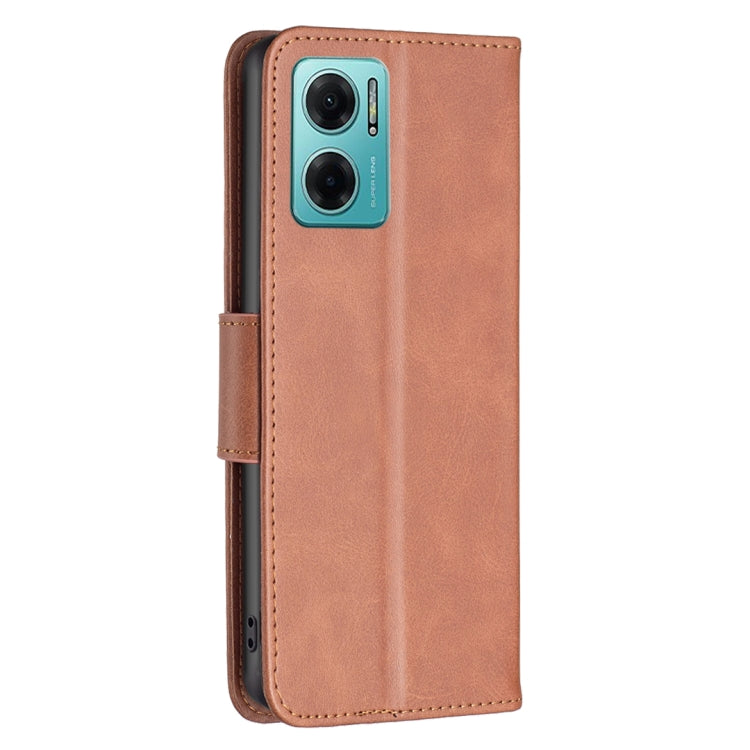 For Xiaomi Redmi 10 5G / Note 11E Lambskin Texture Pure Color Leather Phone Case