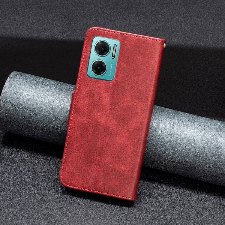 For Xiaomi Redmi 10 5G / Note 11E Lambskin Texture Pure Color Leather Phone Case