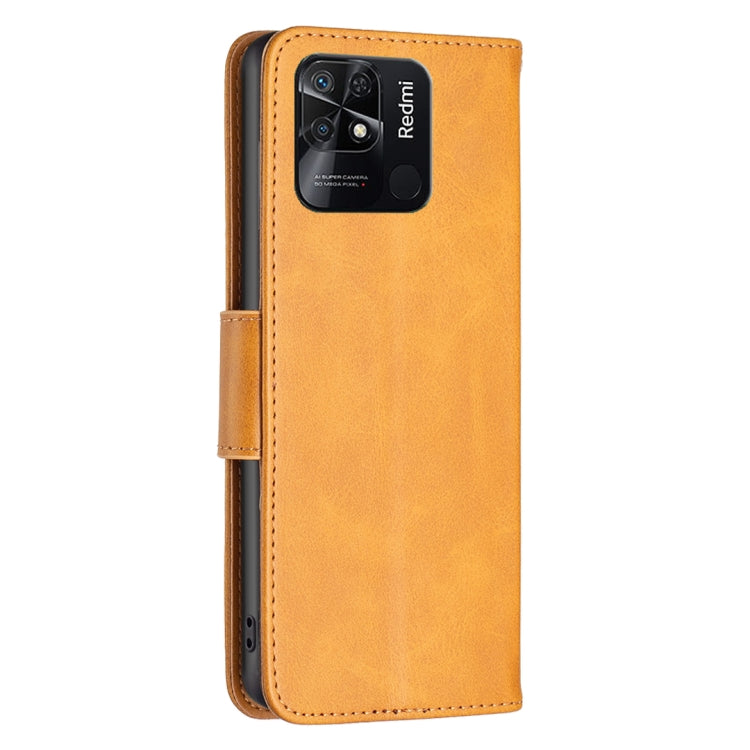 For Xiaomi Redmi 10C Lambskin Texture Pure Color Leather Phone Case