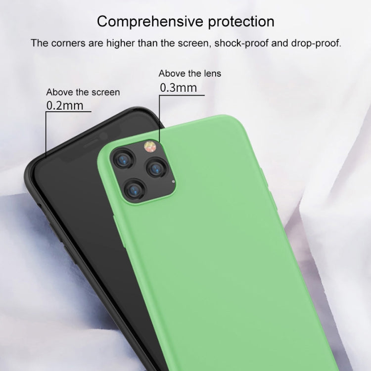 For iPhone 11 Pro TGVIS Smooth Skin Series Solid Color Liquid Silicone Shockproof Protective Case