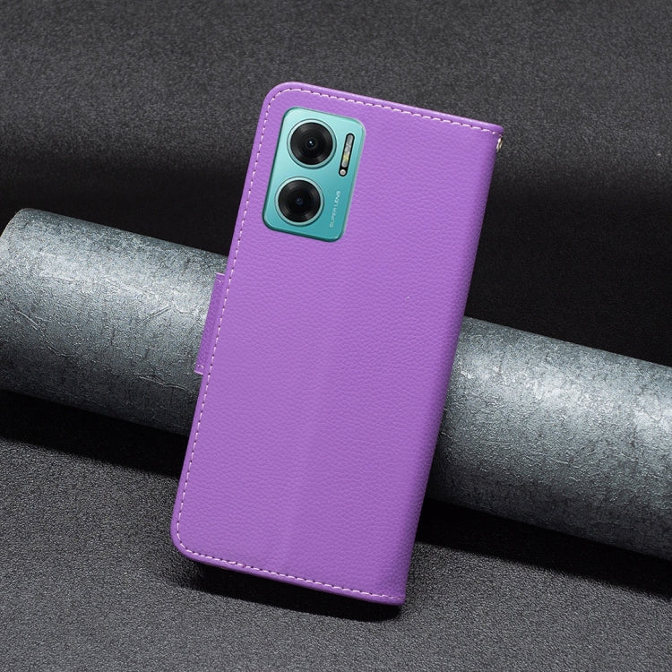 For Xiaomi Redmi 10 5G / Note 11E Litchi Texture Pure Color Leather Phone Case