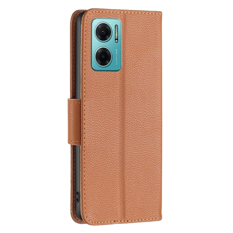 For Xiaomi Redmi 10 5G / Note 11E Litchi Texture Pure Color Leather Phone Case