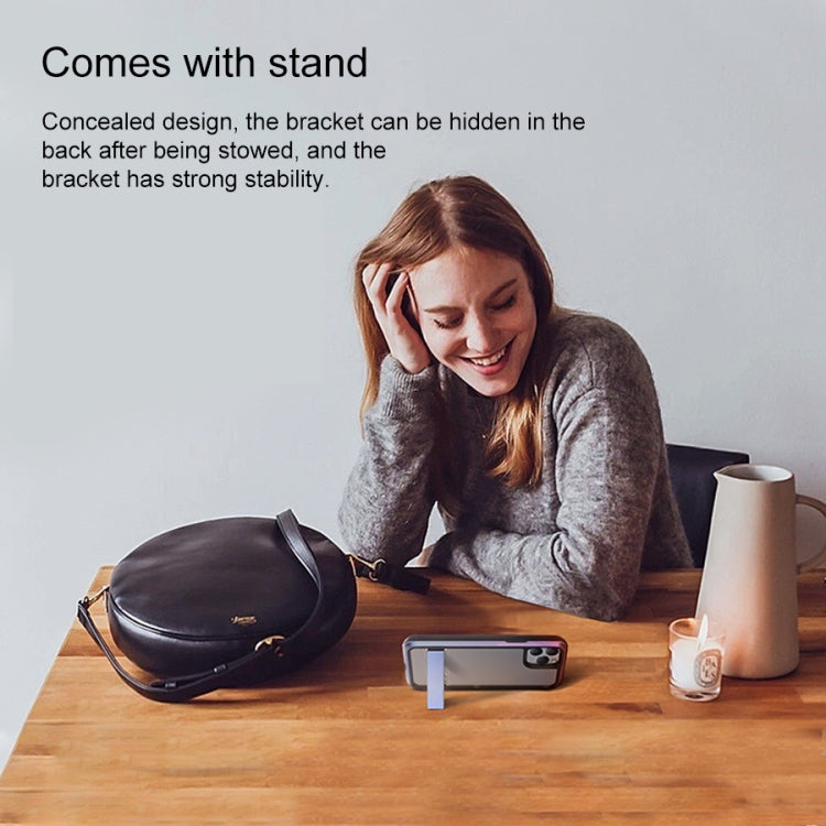 For iPhone 11 Pro TGVIS Sharp Series Frame Shockproof Protective Case with Hidden Holder