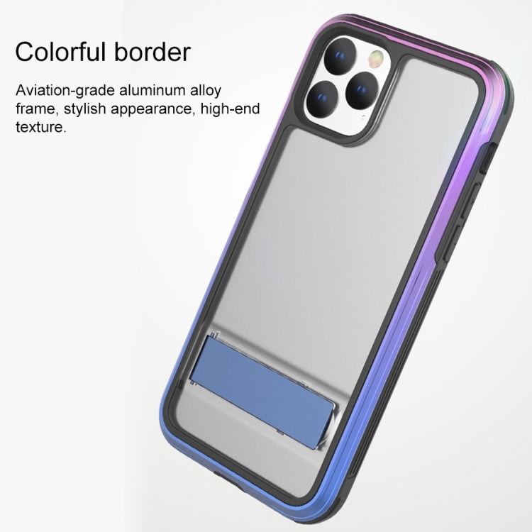 For iPhone 11 TGVIS Sharp Series Frame Shockproof Protective Case with Hidden Holder