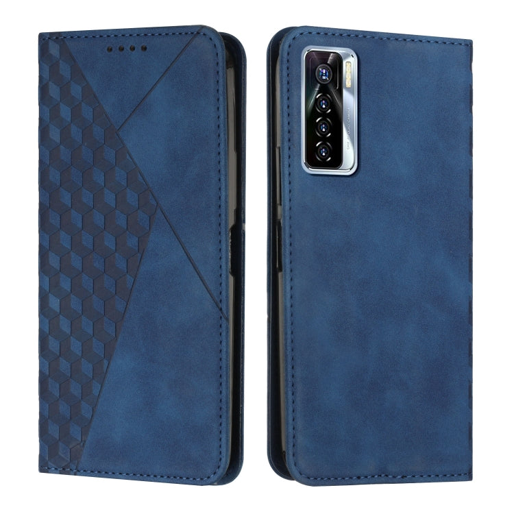 For Tecno Camon 17P / 17 Pro Diamond Splicing Skin Feel Magnetic Leather Phone Case