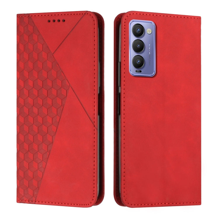 For Tecno Camon 18P / 18 Diamond Splicing Skin Feel Magnetic Leather Phone Case