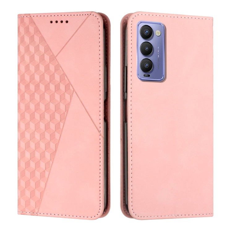 For Tecno Camon 18P / 18 Diamond Splicing Skin Feel Magnetic Leather Phone Case