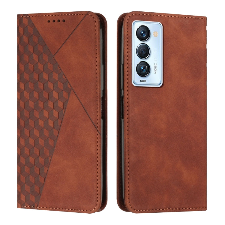 For Tecno Camon 18 Premier Diamond Splicing Skin Feel Magnetic Leather Phone Case
