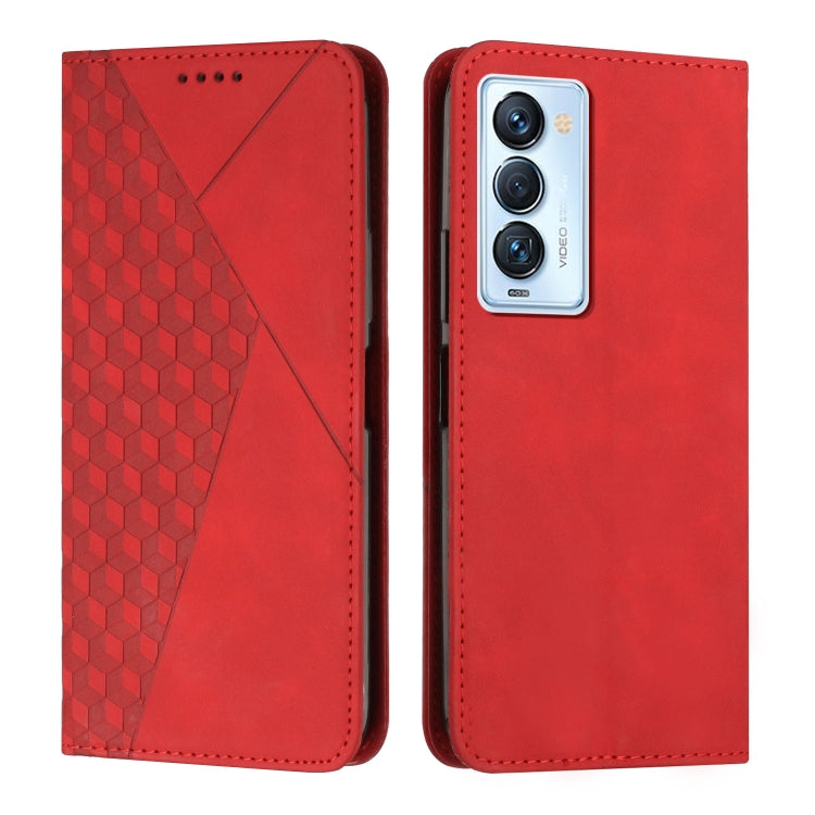 For Tecno Camon 18 Premier Diamond Splicing Skin Feel Magnetic Leather Phone Case