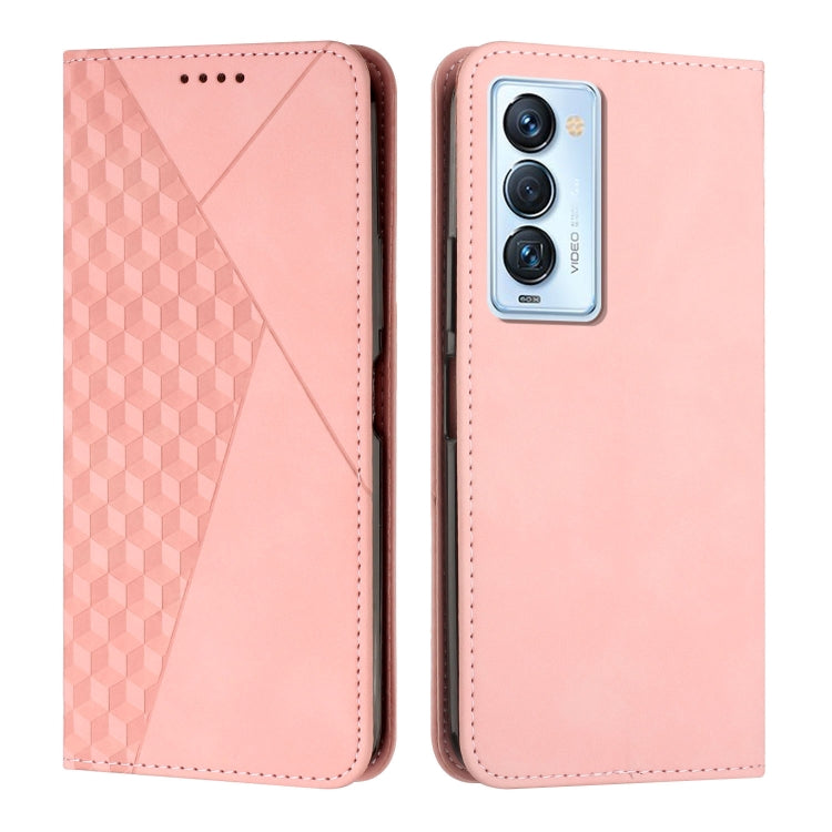 For Tecno Camon 18 Premier Diamond Splicing Skin Feel Magnetic Leather Phone Case