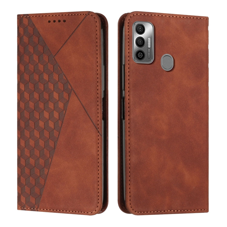 For Tecno Spark 7 Diamond Splicing Skin Feel Magnetic Leather Phone Case