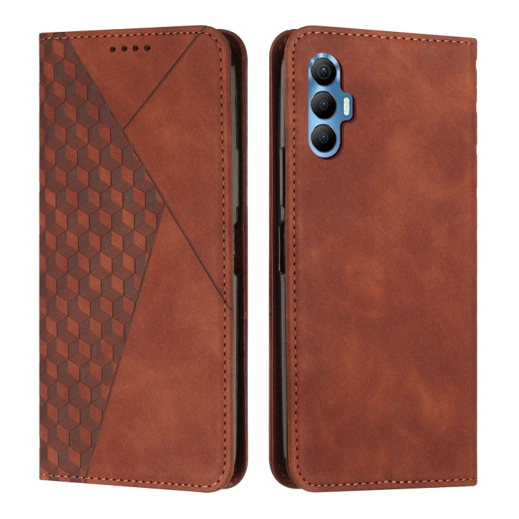 For Tecno Spark 8P Diamond Splicing Skin Feel Magnetic Leather Phone Case