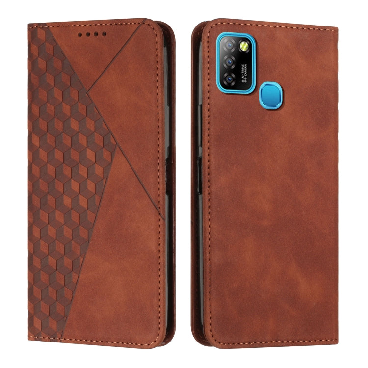 For Infinix Hot 10 Lite / Smart 5 2020 Diamond Splicing Skin Feel Magnetic Leather Phone Case