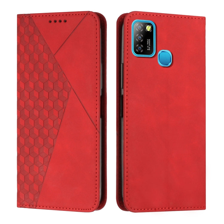 For Infinix Hot 10 Lite / Smart 5 2020 Diamond Splicing Skin Feel Magnetic Leather Phone Case